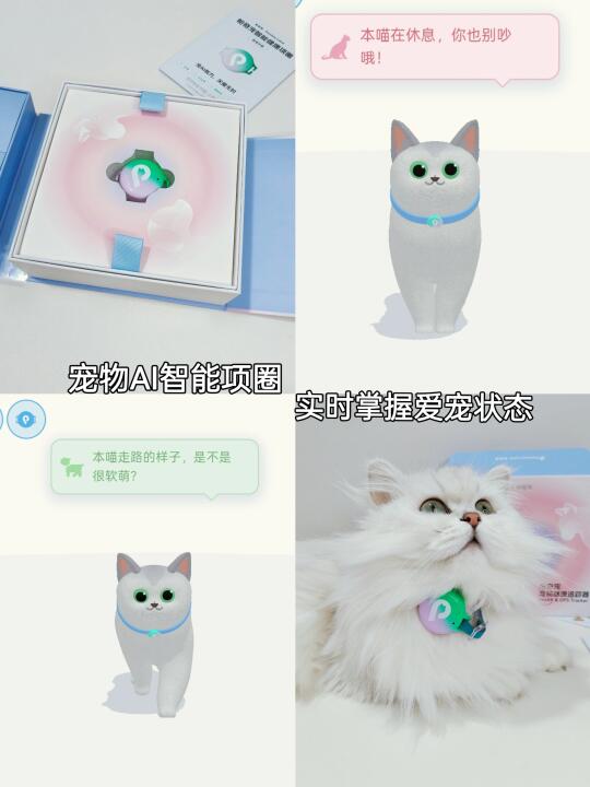 宠物AI智能项圈 实时掌握爱宠状态