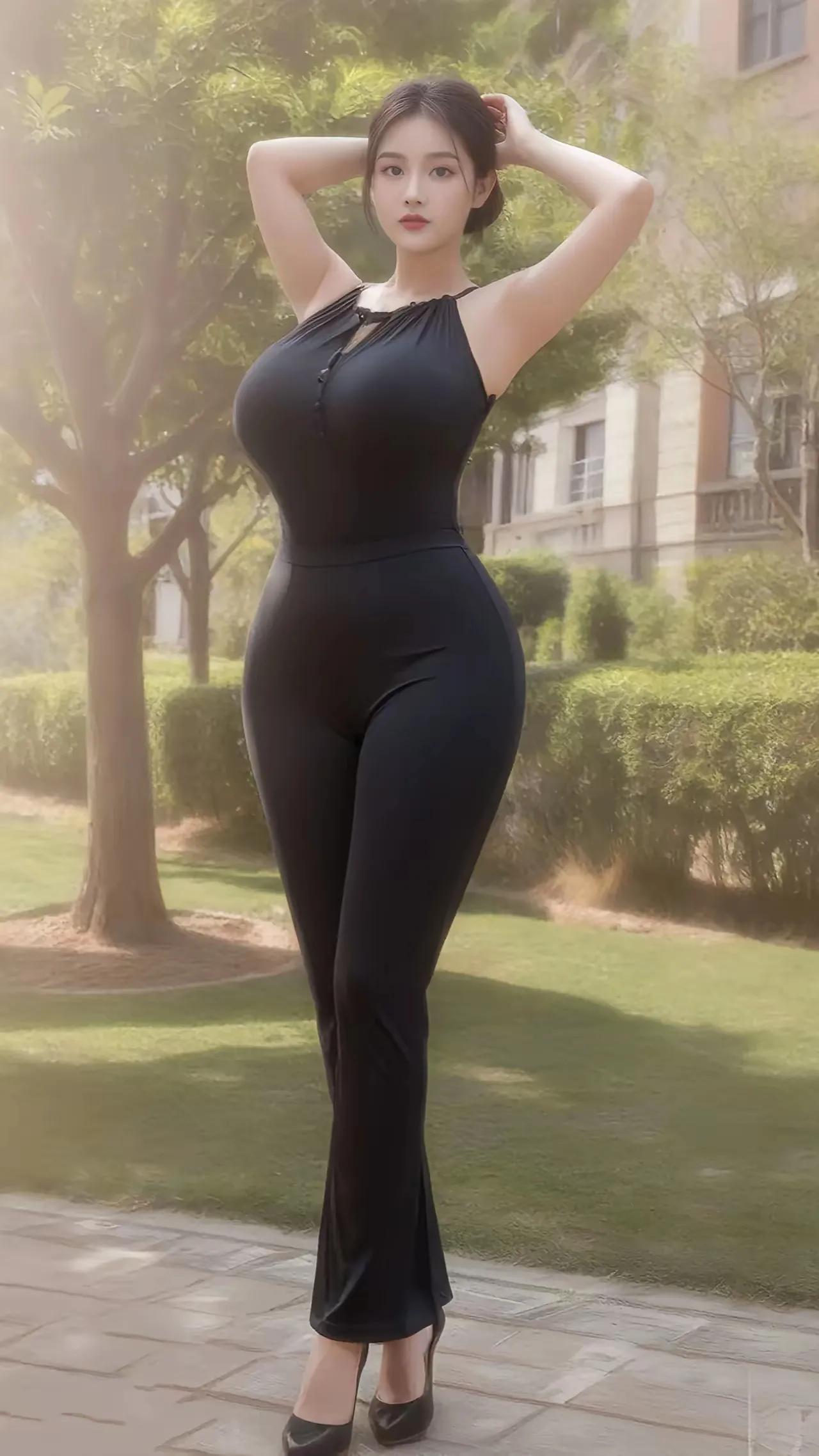 自信美一一
露一手，秀一秀；
准身材，肢体优；
精致美，无胖瘦；
如碉刻，气派足