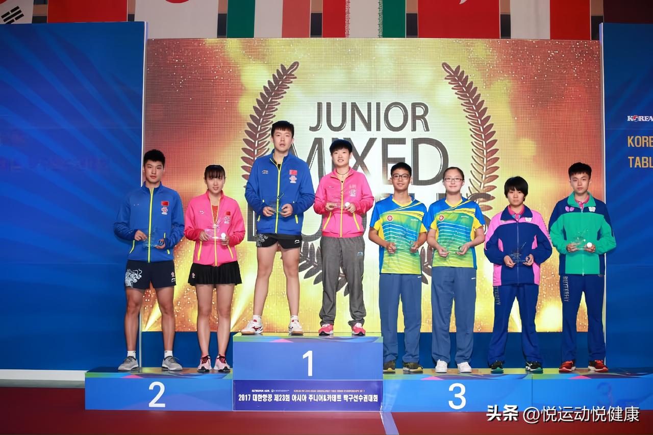 你知道莎头组合的第一次是什么时候吗？
2017年亚洲青少年乒乓球锦标赛，王楚钦与