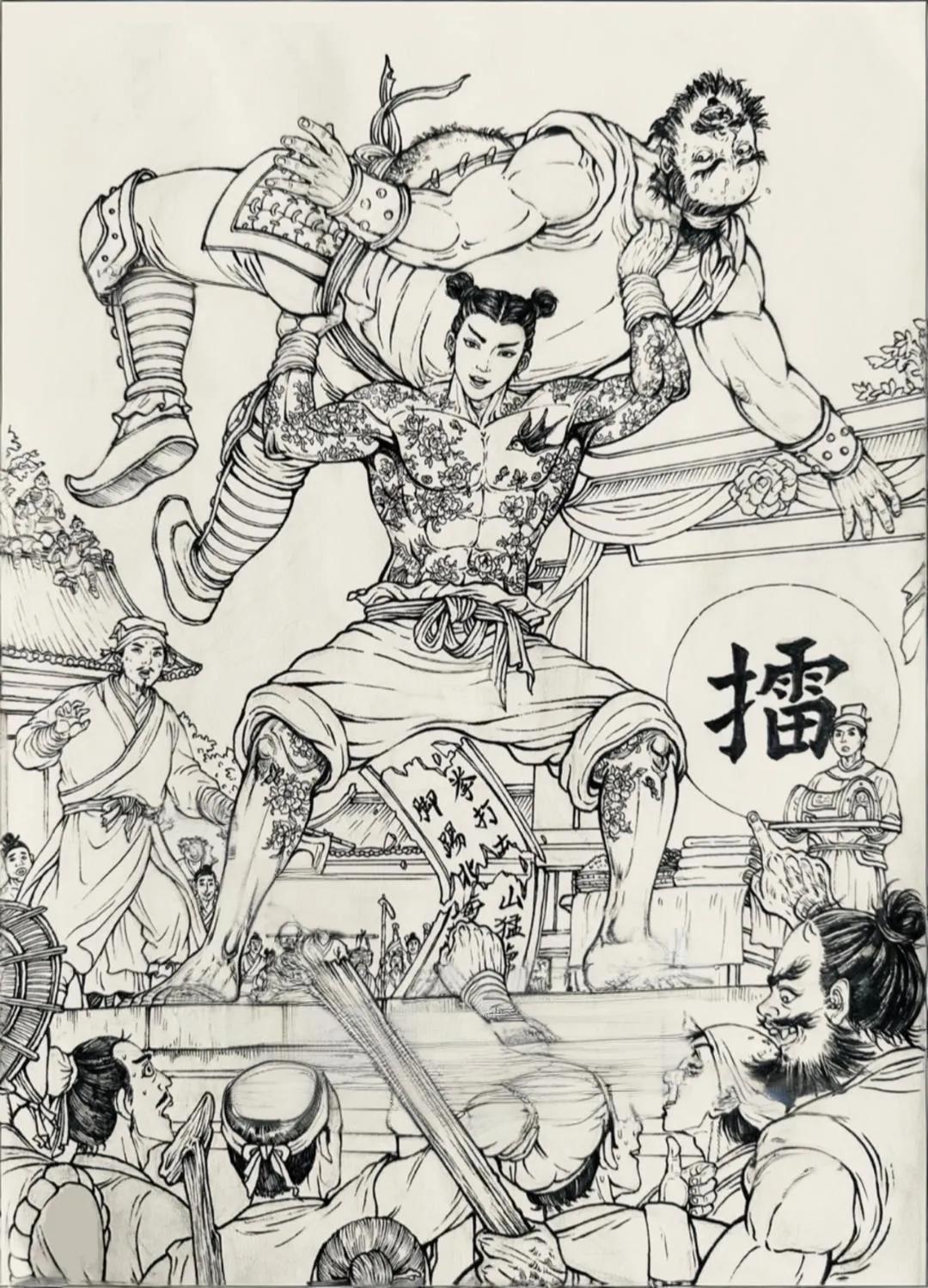 这幅插图是哪部名著中的哪个名场面？