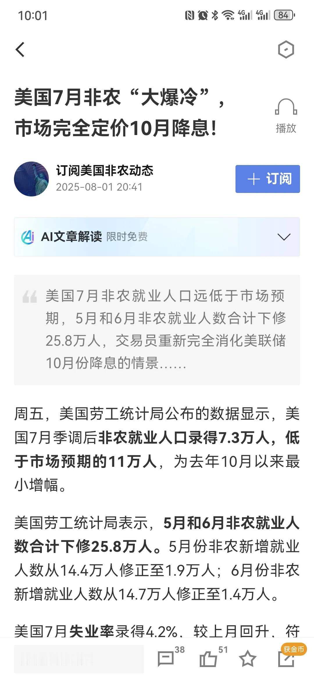 很少有大非农数据，有这么大的影响
直接把美元指数从100.3干到了98.6！
本