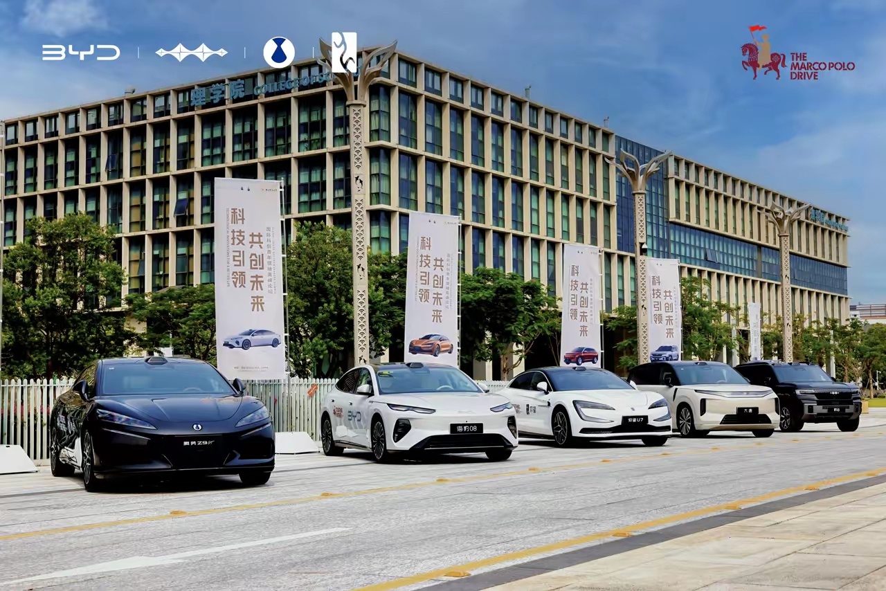 平时开纯电出个省，都得提前大半天查充电桩，生怕半路趴窝。所以看到这支车队43天跑