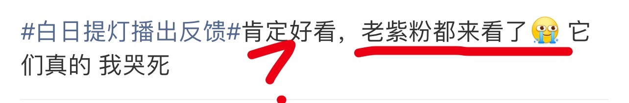 时刻关注紫米的状态，就是不去看剧。紫米那么闲吗，我不信。白日提灯播出反馈