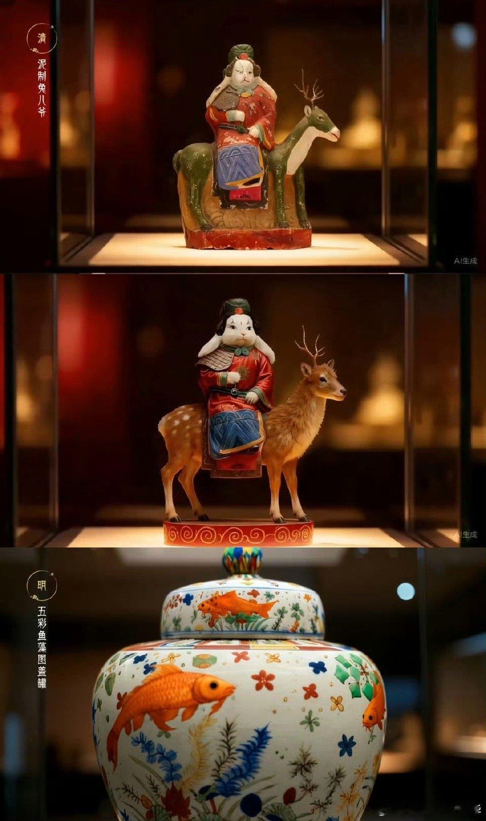 故宫文物陪我们过中秋 故宫中秋奇幻秀太绝了！清珐琅更钟报时，明青花玉兔跑酷，北宋