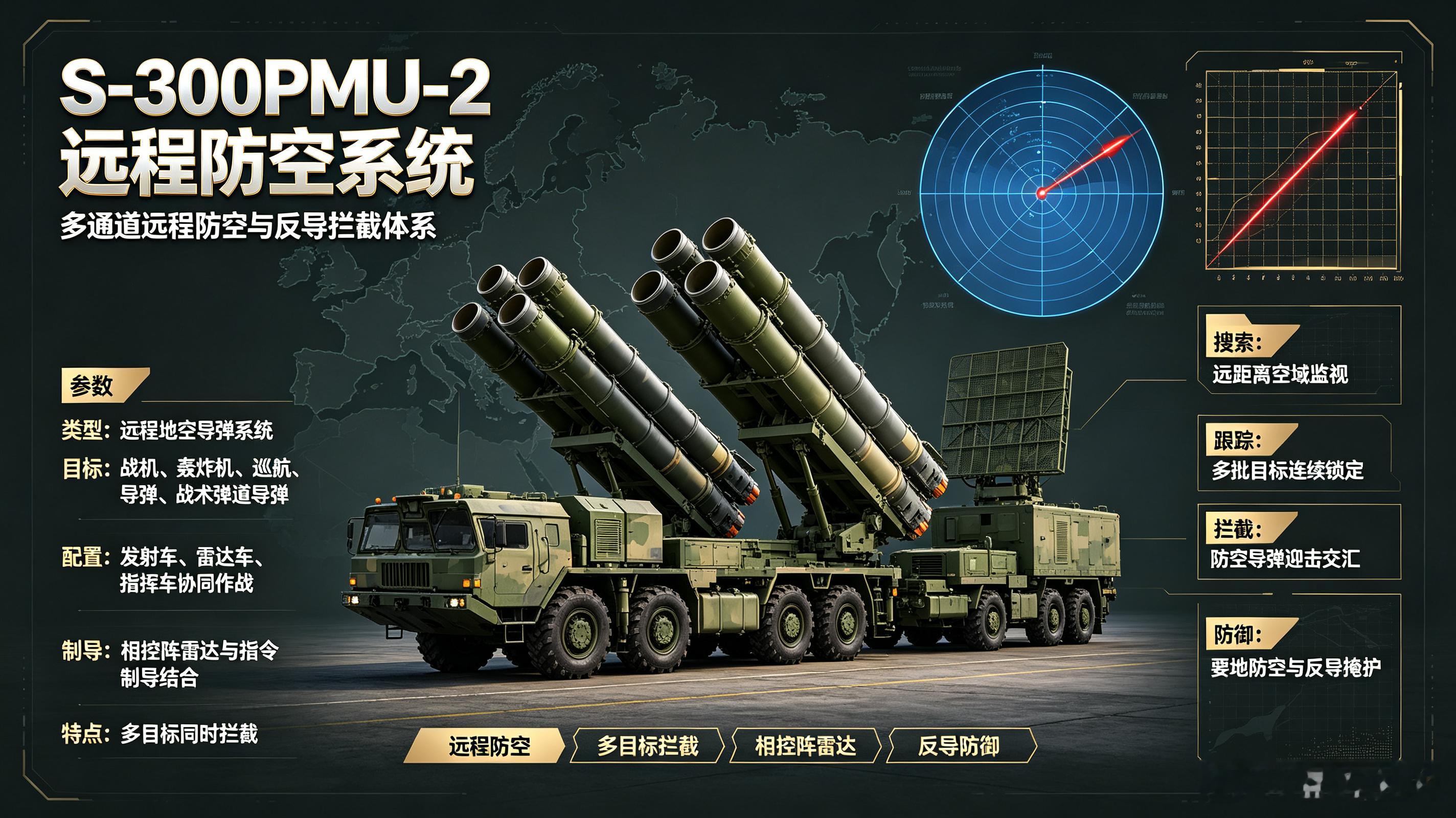 S-300PMU-2“骄子”（Favorit） 是俄罗斯S-300系列中最具代表