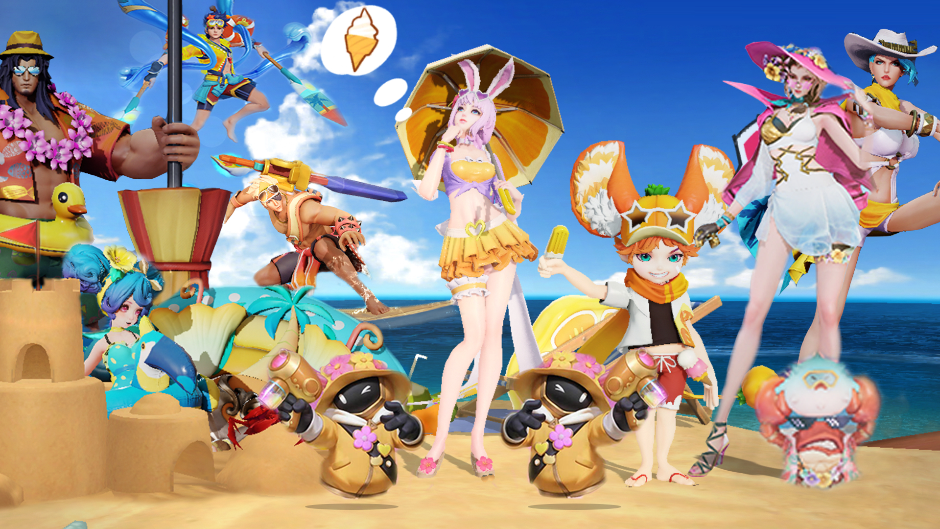 小兵新皮肤和夏日套系有点配[doge]#游戏233# #王者荣耀# ​​​