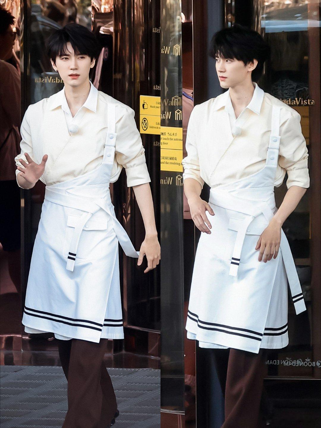 奔跑吧今日路透｜全员厨师长造型应该是 白蓝一队  ，白棕一队奔跑吧  |  cr