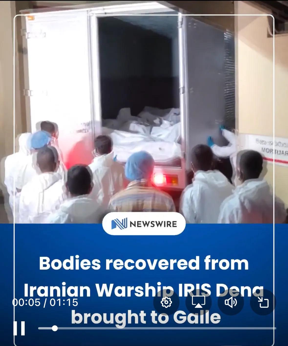 3月4日，伊朗海军护卫舰 “伊里斯·德纳”号（IRIS Dena）在印度洋斯里兰