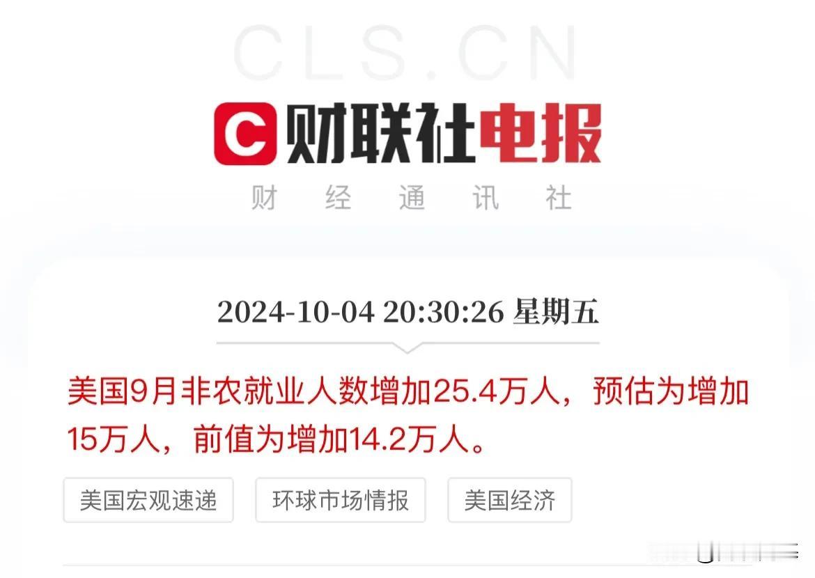重磅数据出炉！非农数据爆了！

非农数据大超预期，

失业率有所下降，

美国9