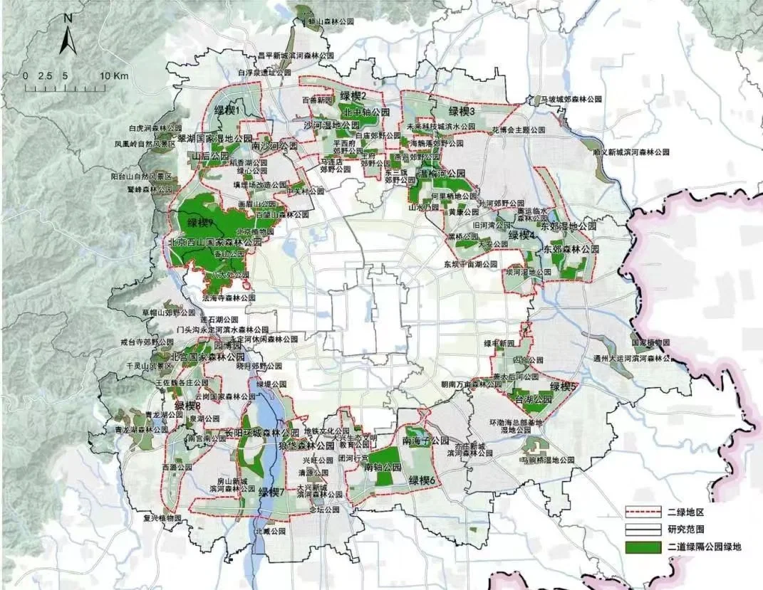 北京是绿地包围的城市？