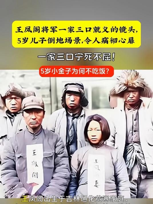 一家三口抗战殉国，五岁孩童不惧枪口
 
1937年4月，吉林通化，抗日英雄王凤阁