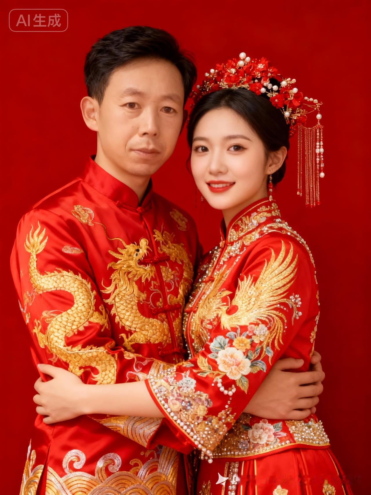 💕 红衣情侣，幸福满满！