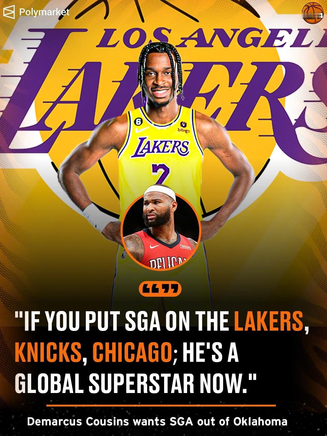 考辛斯表示亚历山大在雷霆限制了他的商业价值，他说：“如果把亚历山大放到尼克斯、公