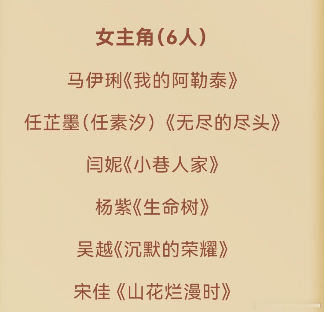 闫妮金鹰奖最佳女主提名闫妮入围了金鹰奖最佳女主角 闫妮提名金鹰奖视后 
