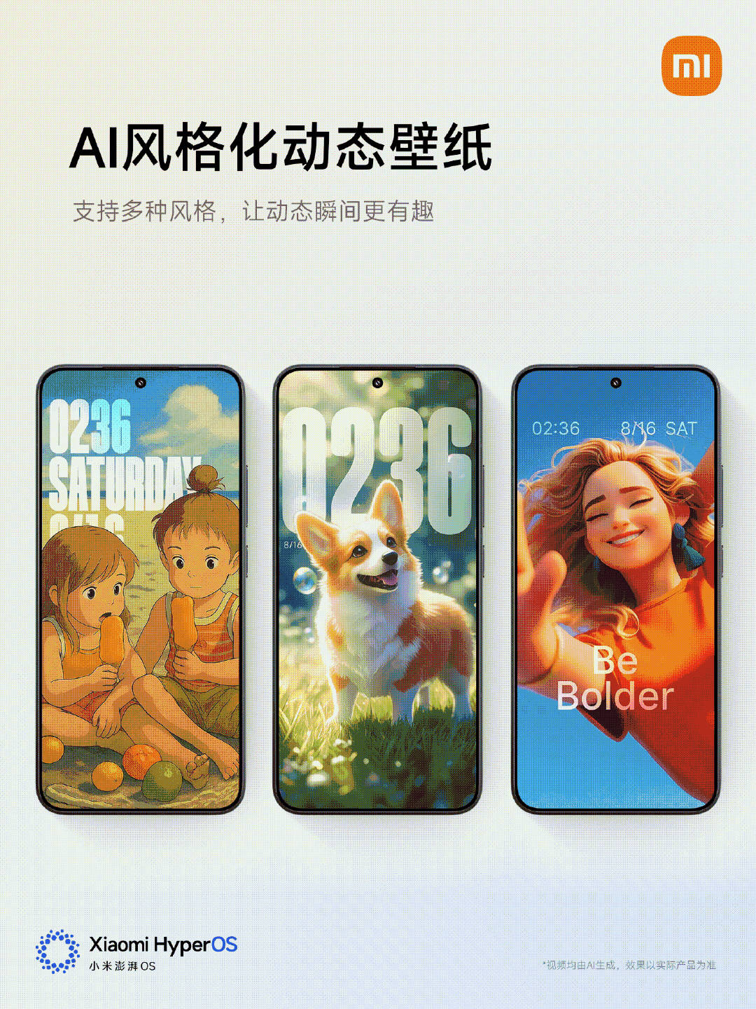 小米澎湃OS3今日发布[老师好]锁屏美学真的是让小米玩明白了，这美学真挑不出什么