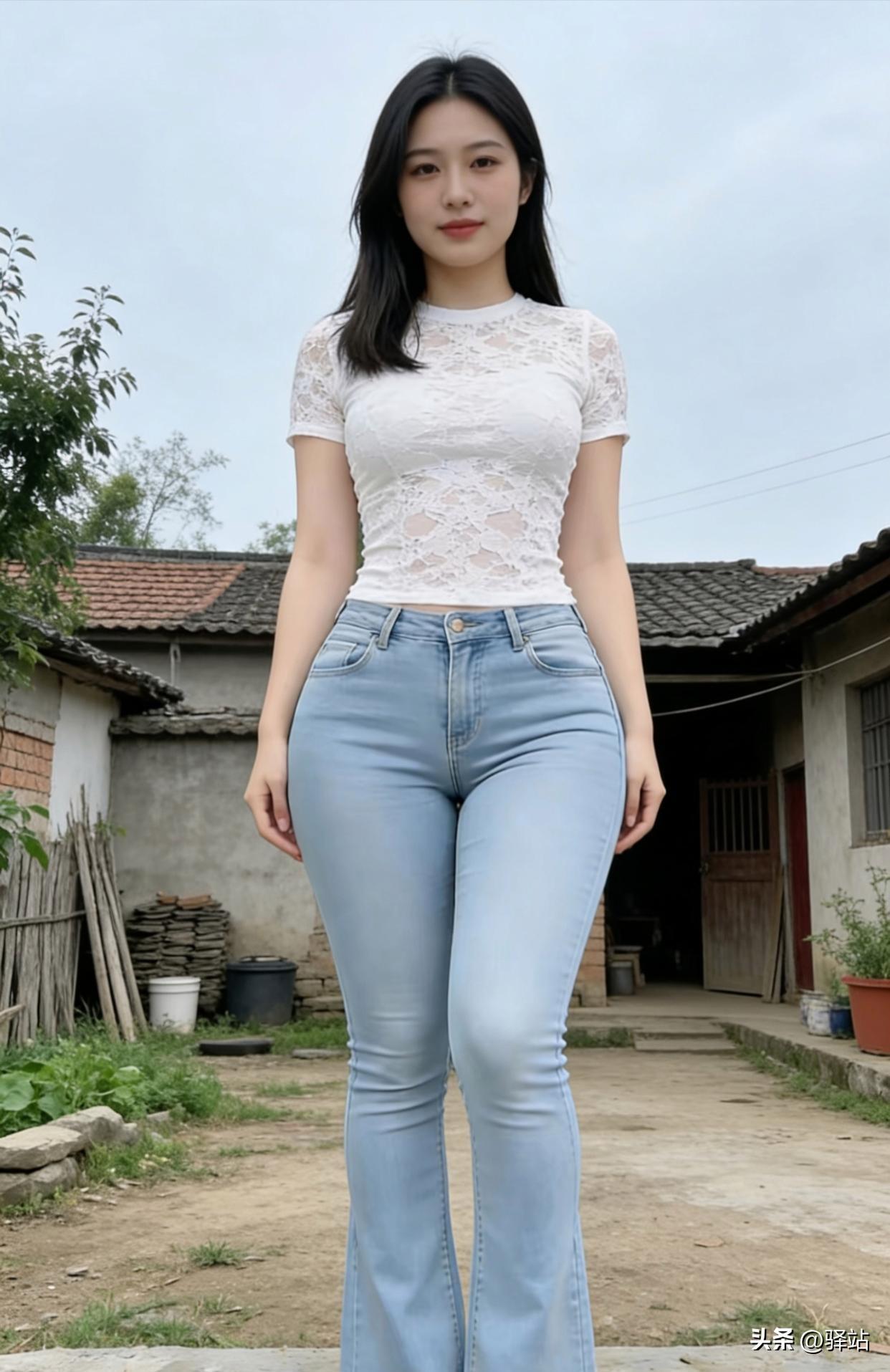 美图欣赏，看图写诗，情感解读
 
《村隅清欢》
七言绝句：
柴门半掩趁晴光，
菜