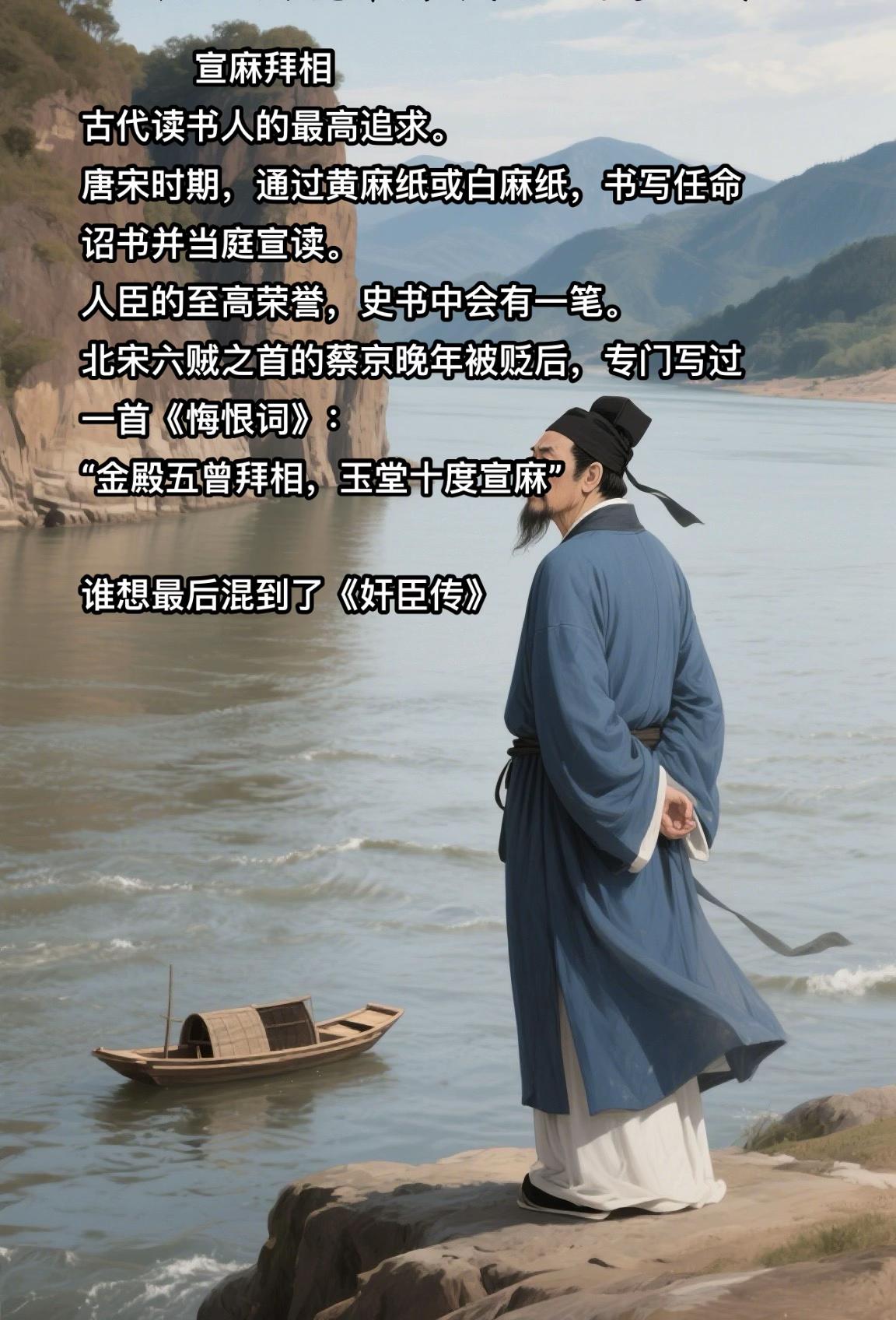 蔡京：八十一年往事，三千里外无家。