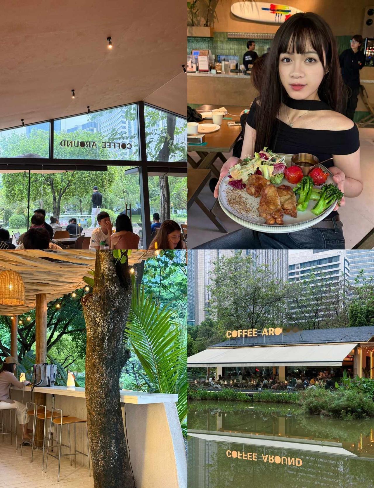 广州｜花城汇湖边宝藏Cafe☕️松弛感拉满
谁能拒绝CBD里的湖景玻璃木屋咖啡！