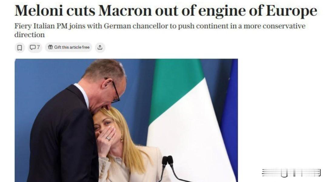 在法国政局动荡之际，德国正重新调整战略方向，转向与意大利合作。柏林认为马克龙是一