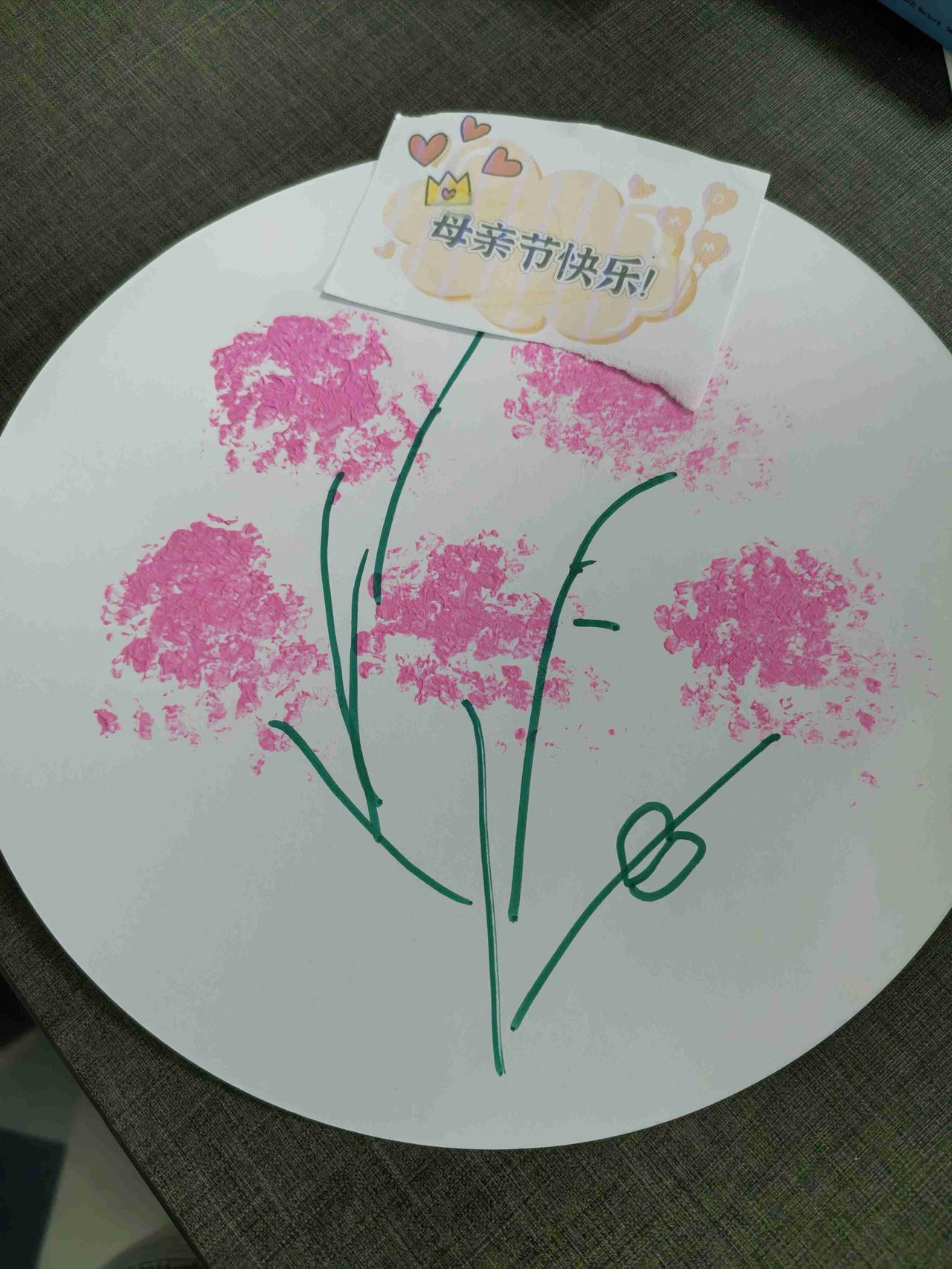 第一次收到宝贝送的母亲节礼物——康乃馨手工花束💐很好看很暖心啦。

带定位晒今