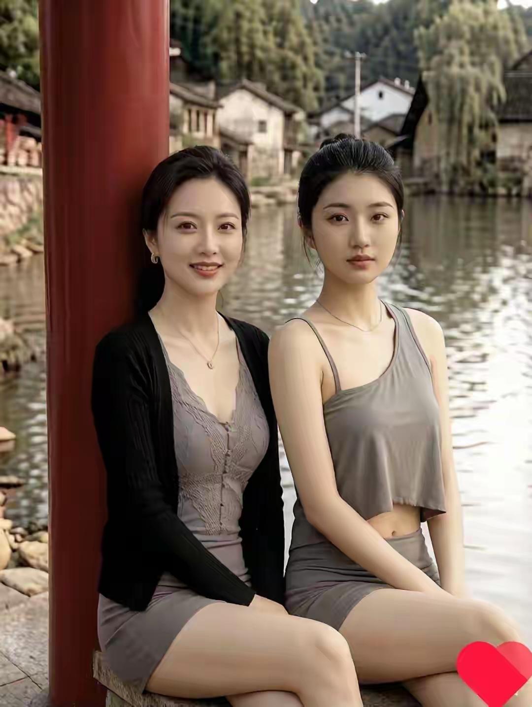选她娘俩的时候，是不是选妈妈比选女儿更有女人味？
尤其是这个当妈妈的眼神特勾魂！