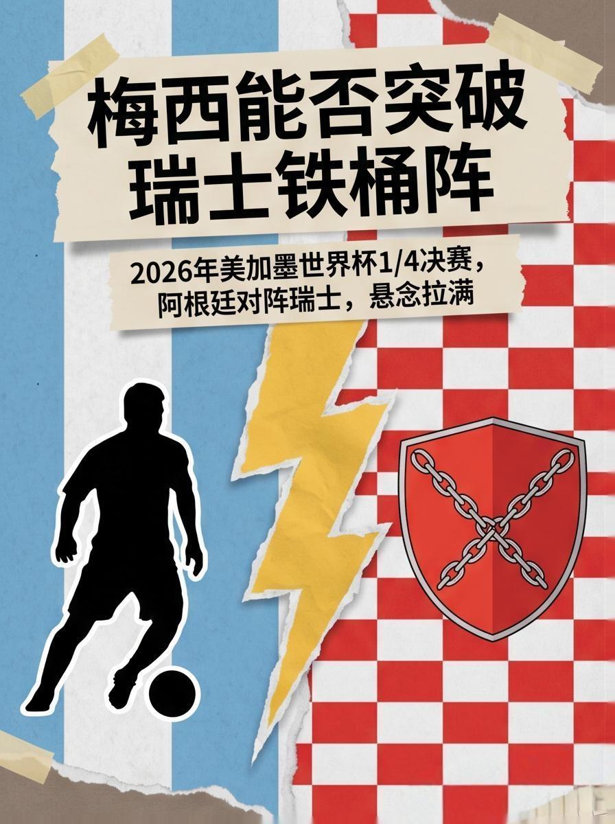 阿根廷vs瑞士：梅西冲击连续10场进球纪录，面对铁桶阵如何破局？
2026年世界