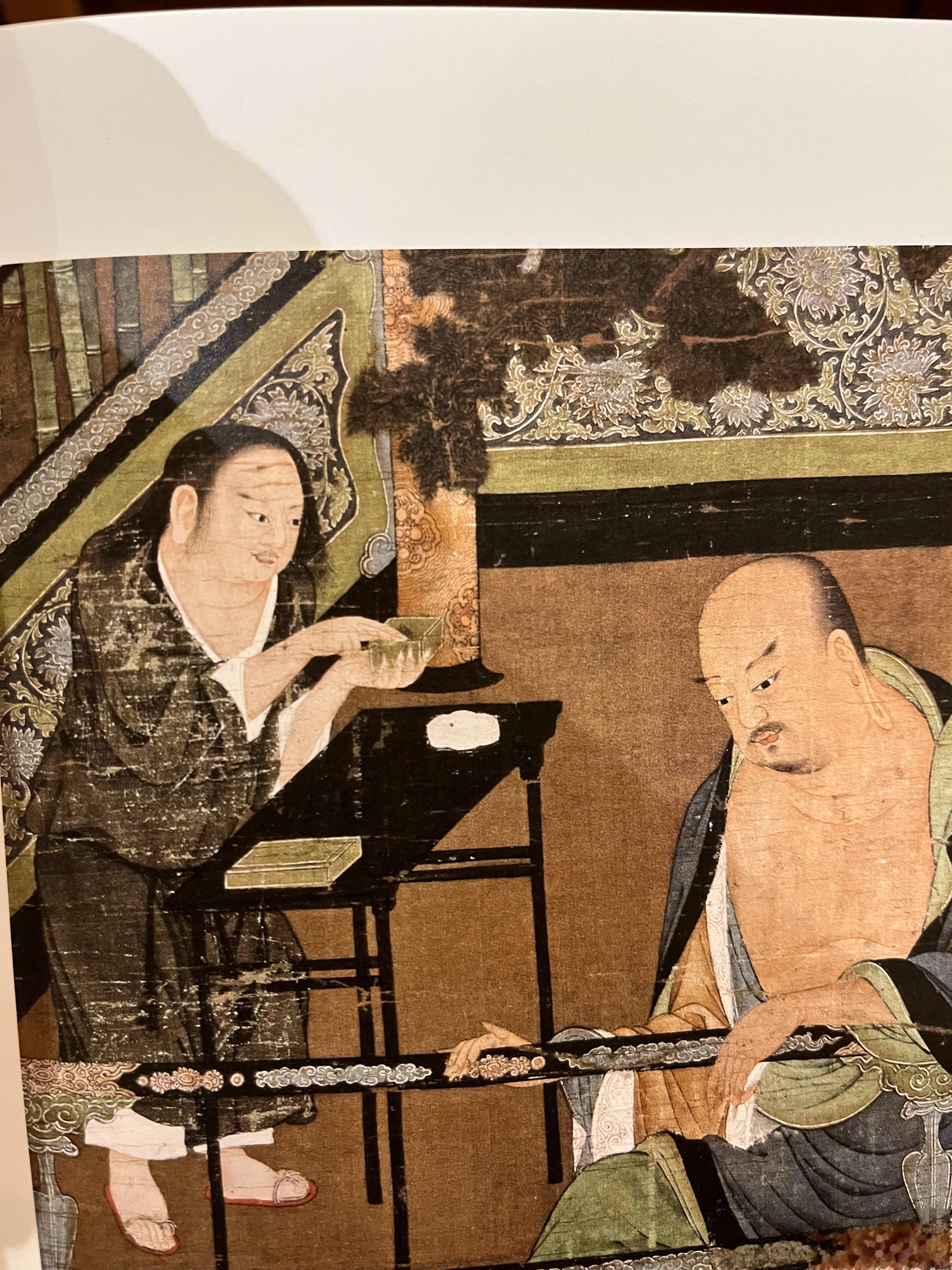 这套罗汉图信息量好大啊比如柱子 ​​​