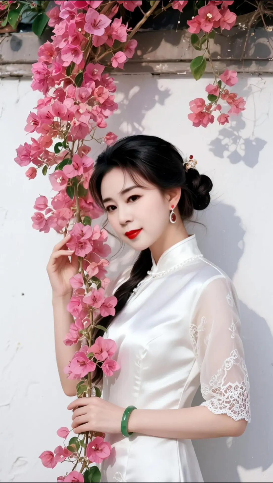 AI旗袍花卉写真 随变ai随便玩
