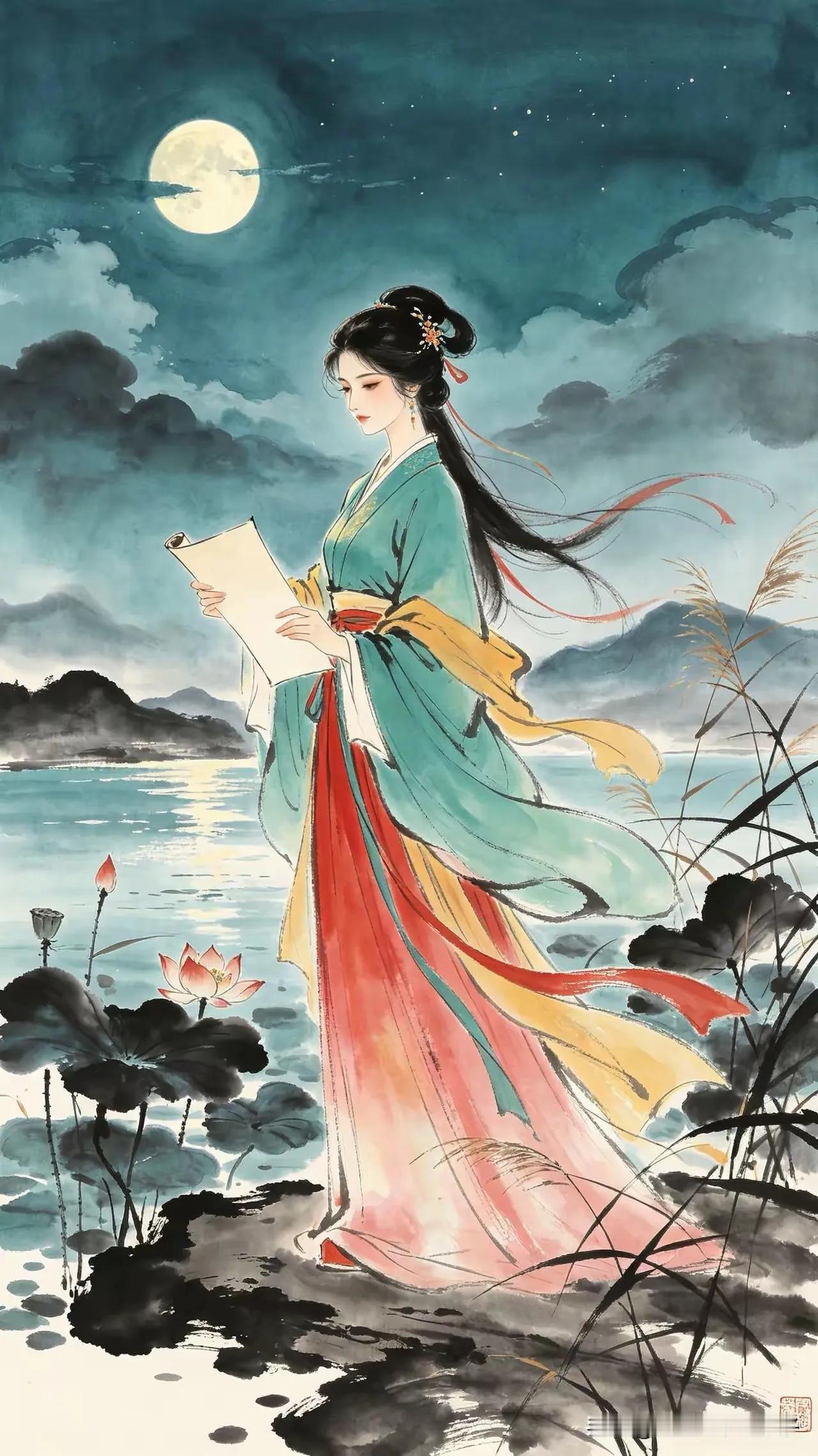 一腔痴念付清词，
心事沉沉少人知。
万缕柔思无处诉，
胸怀锦绣少人识。