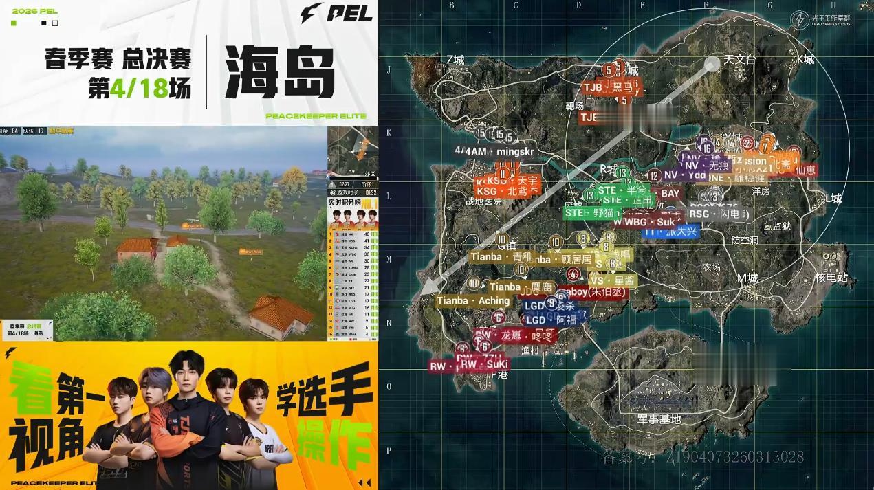 PEL春决D1M4：仙崽独狼收分拿下第二，KSG天时地利成功吃鸡