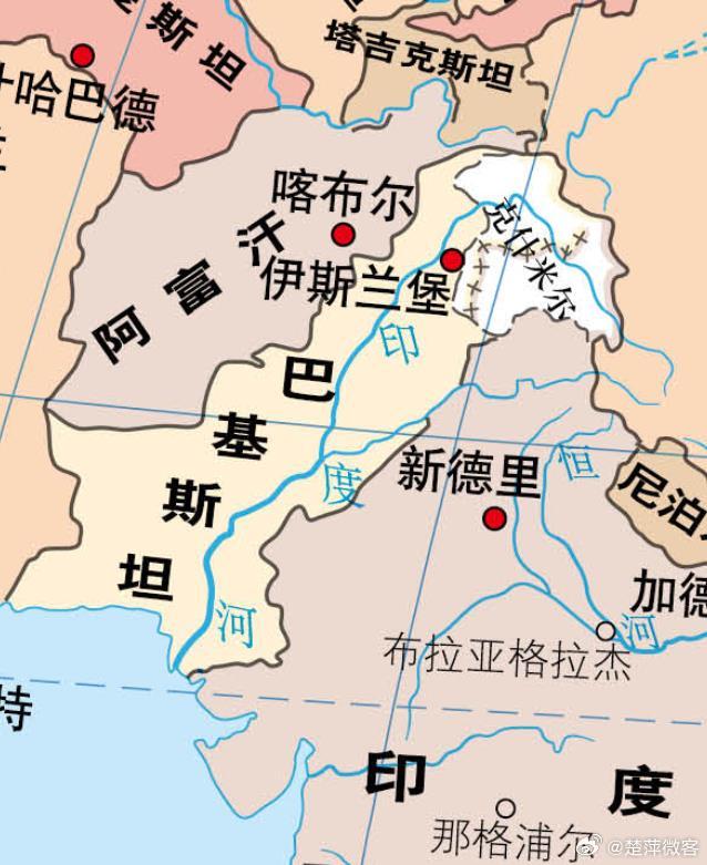 #印媒担心巴基斯坦更名叫印度# 从地图上看，印度河的主体在巴基斯坦境内，巴基斯坦