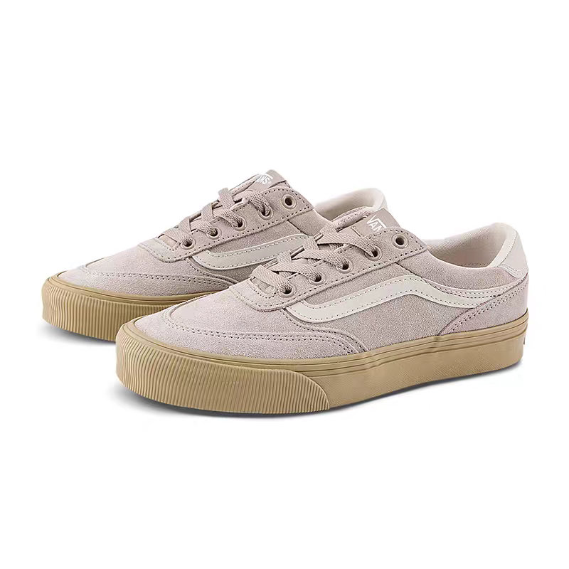 【Vans范斯官方】 Vans Brooklyn LS这个浅灰配色少见，鞋面带流