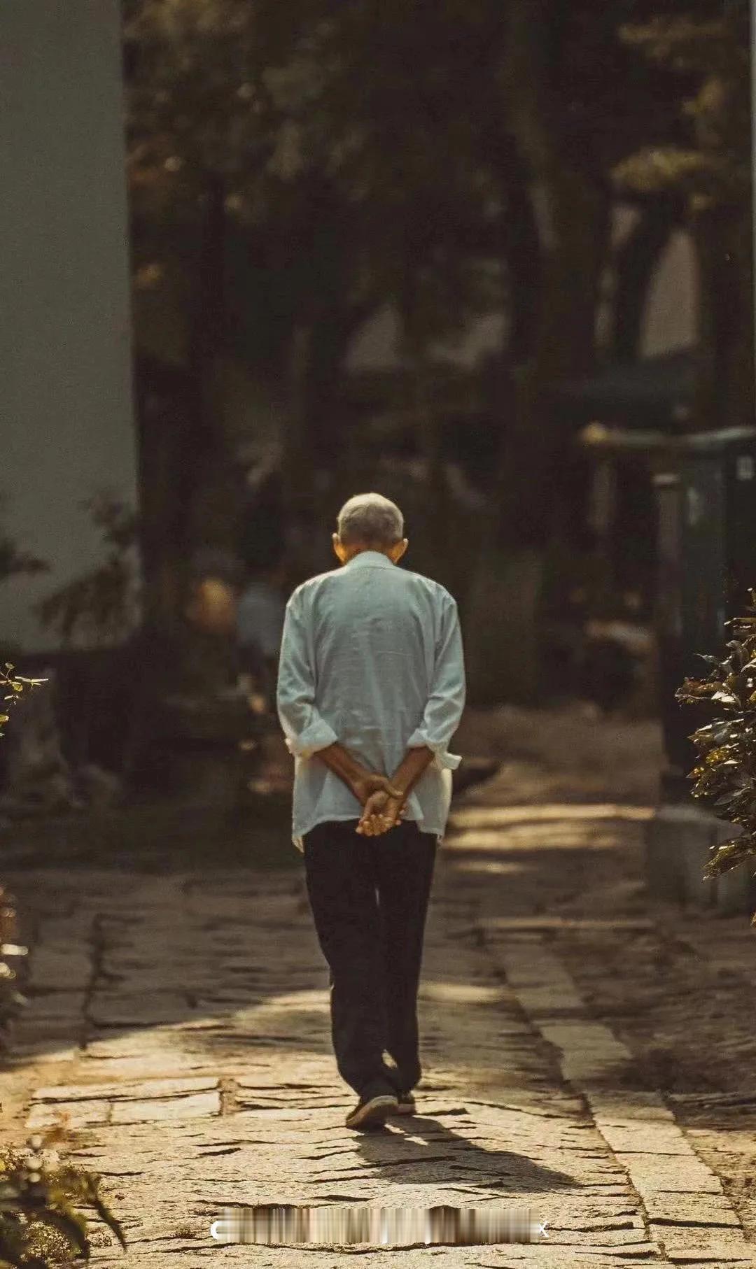 父亲的背影
 
暮色漫过巷口时，我站在老宅院的门槛上，看着父亲的背影消失在青砖路