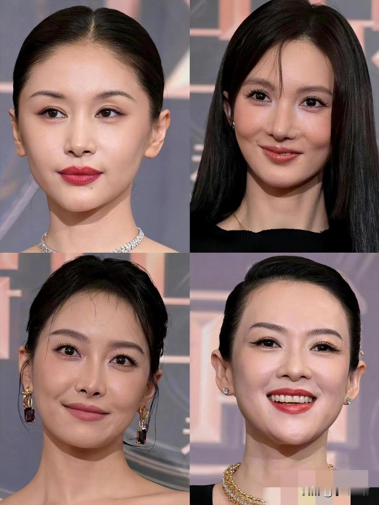 微博电影之夜女明星怼脸照，谁的脸最绝？章子怡的顶级骨相输给了奇怪的金晨。宋佳气质