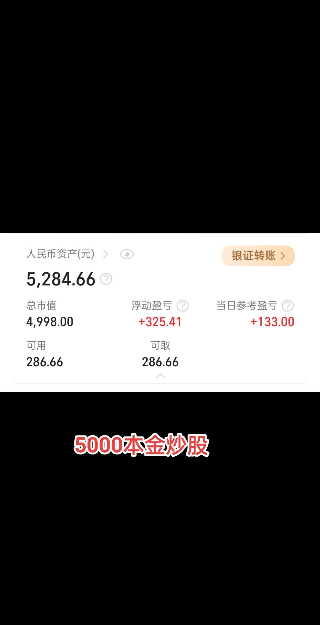 5000本金炒股。5000本金炒股，看看今天还剩多少