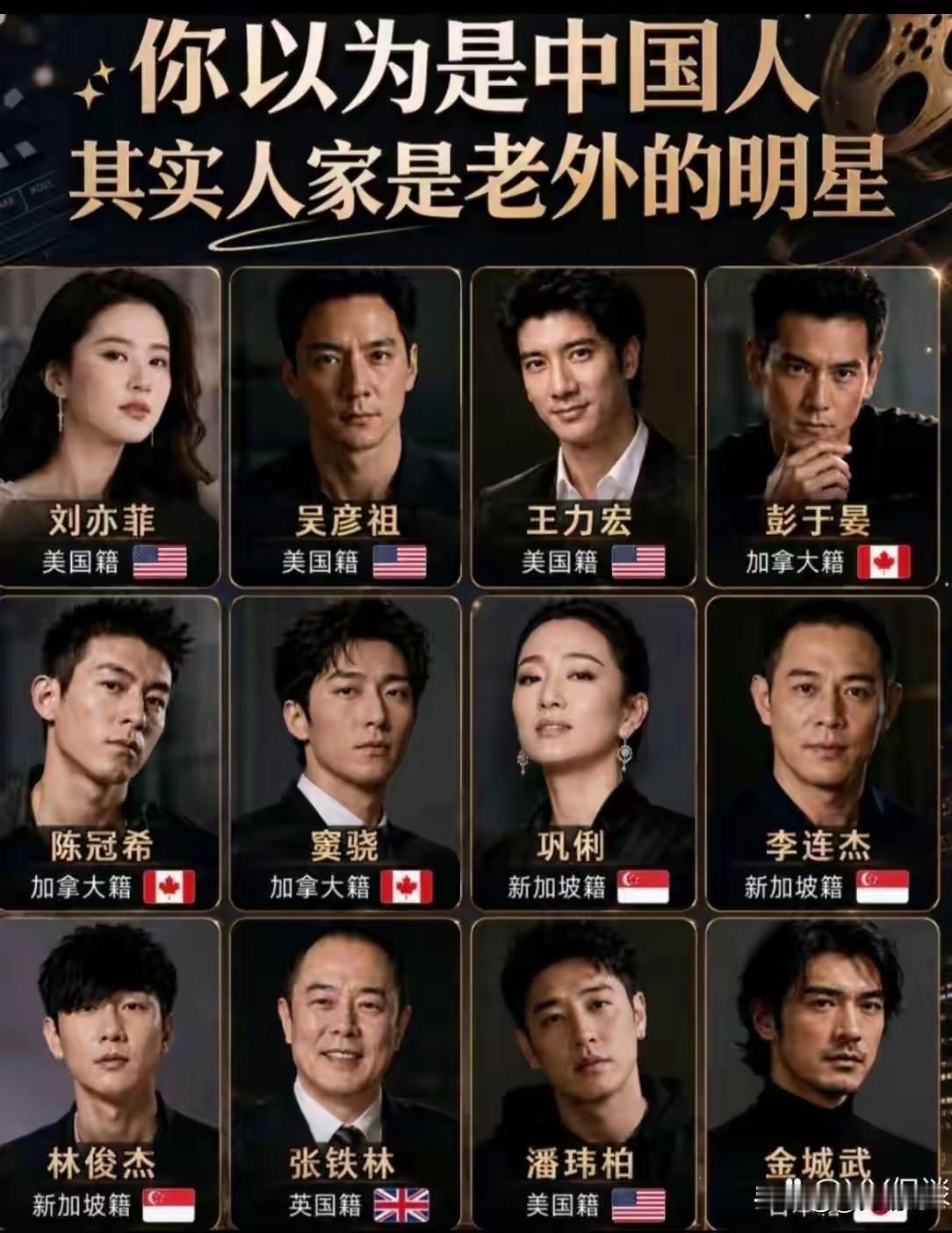 原来这么多明星都是外国人啊