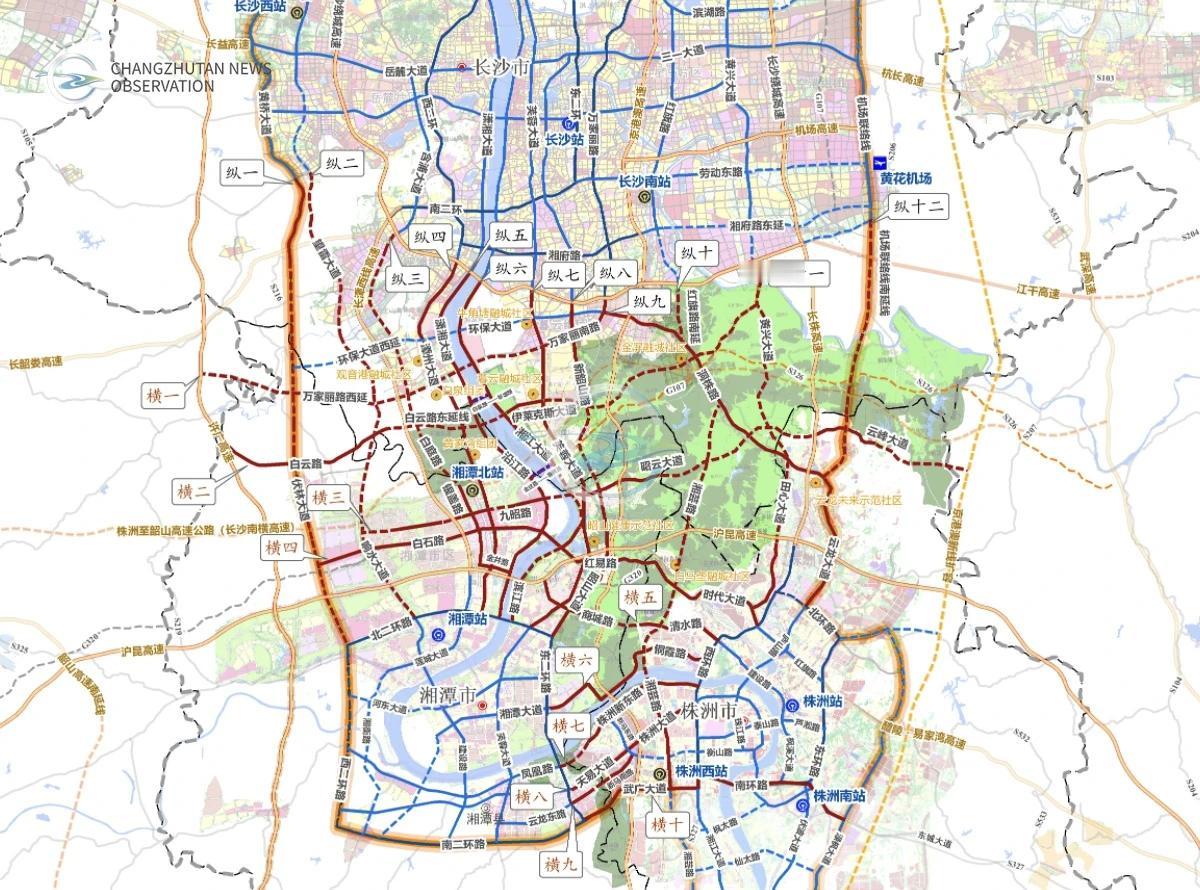 作为长株潭一体化“横三”交通通道的关键一环，长沙市雨花区花博园至株洲云龙公路（昭