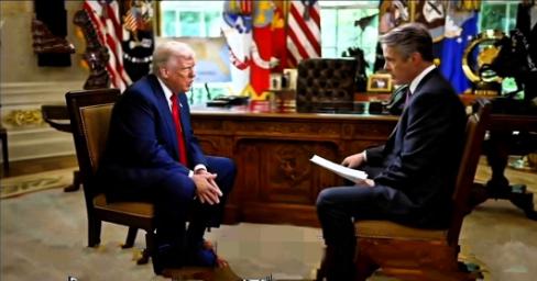 美国广播《60分钟》节目主持人问特朗普，中国若对台湾采取行动，你会下令美军协防台