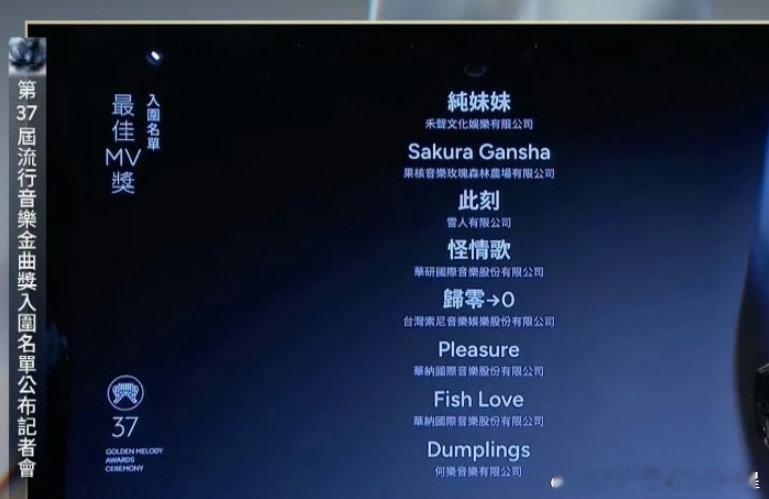 单依纯金曲奖入围四项 恭喜单依纯金曲奖四项入围！?最佳MV、最佳制作人、最佳女歌