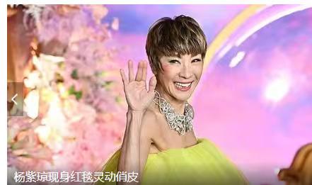 也是难为小编了，对于这张明星照片，居然能用到灵动俏皮这个词。这是影星杨紫琼在参加