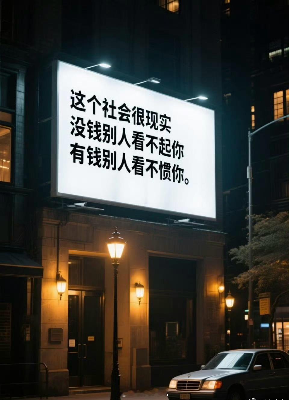 这个社会很现实💰没钱别人看不起你有钱别人看不惯你。 ​​​