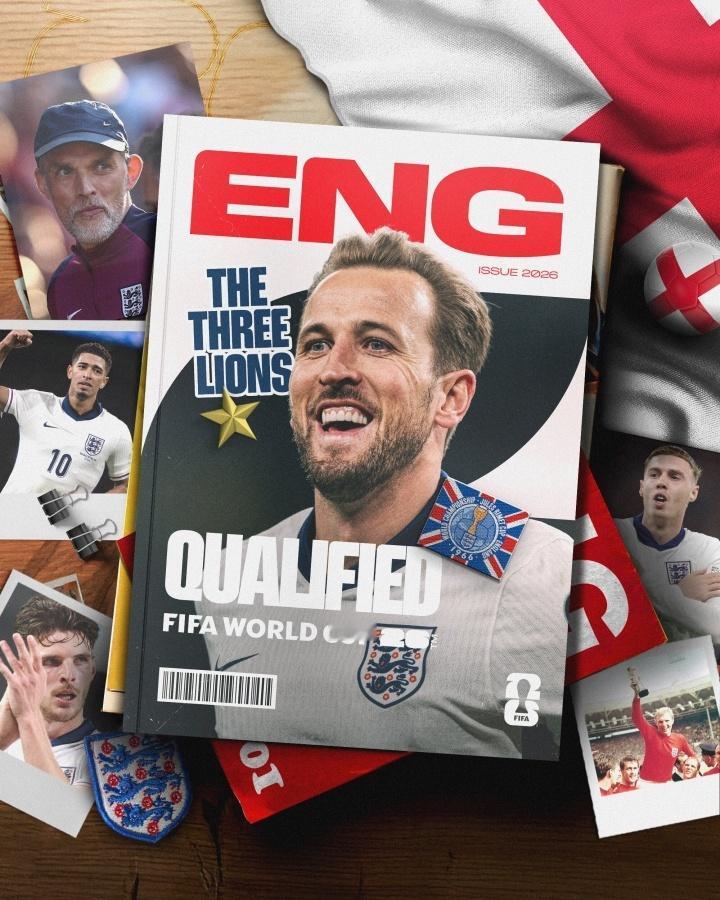 世预赛欧洲区小组赛，英格兰8轮比赛全部结束，他们狂轰22球0失球锁定K组第一，全