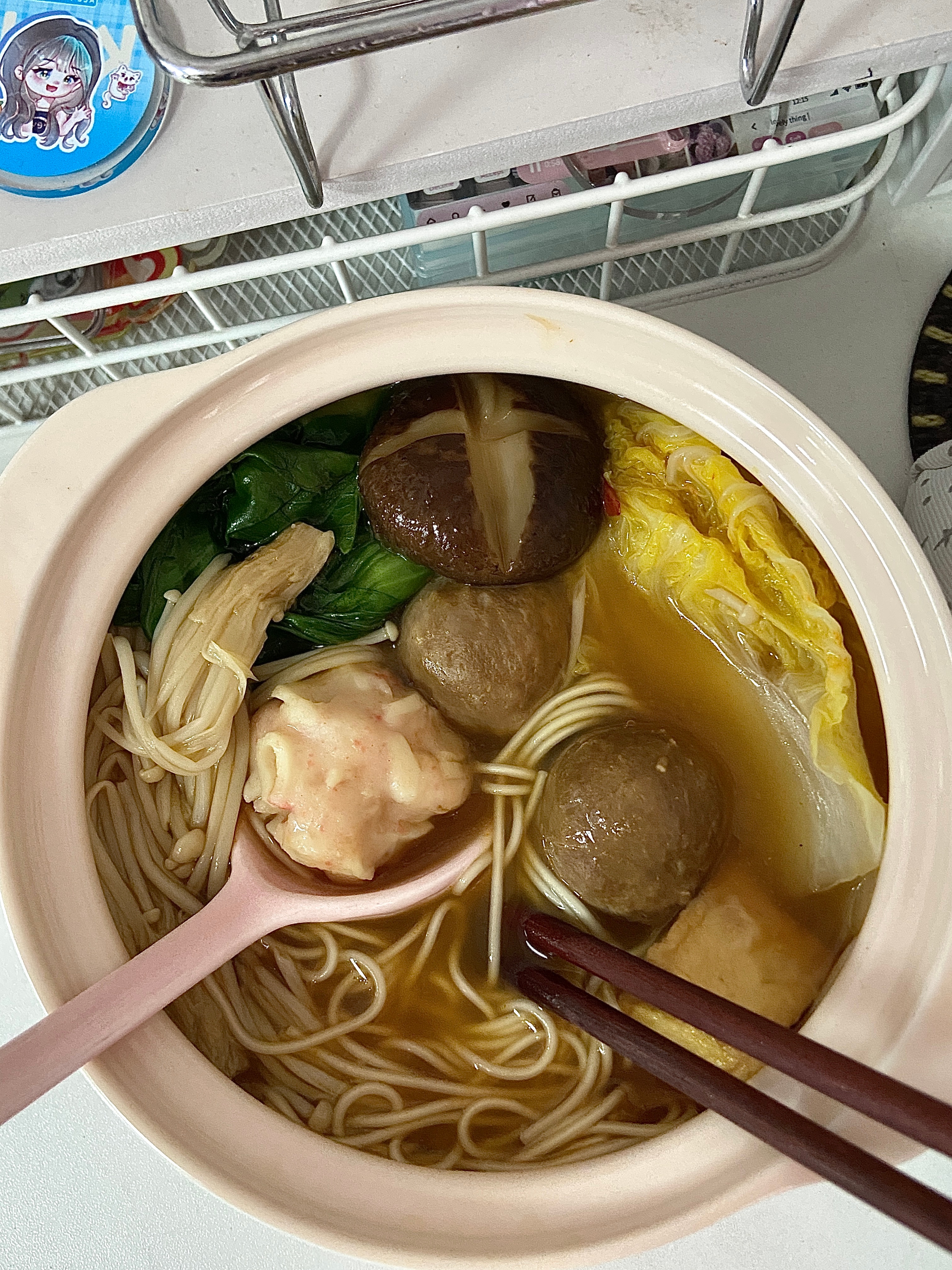 今日早饭已下肚 