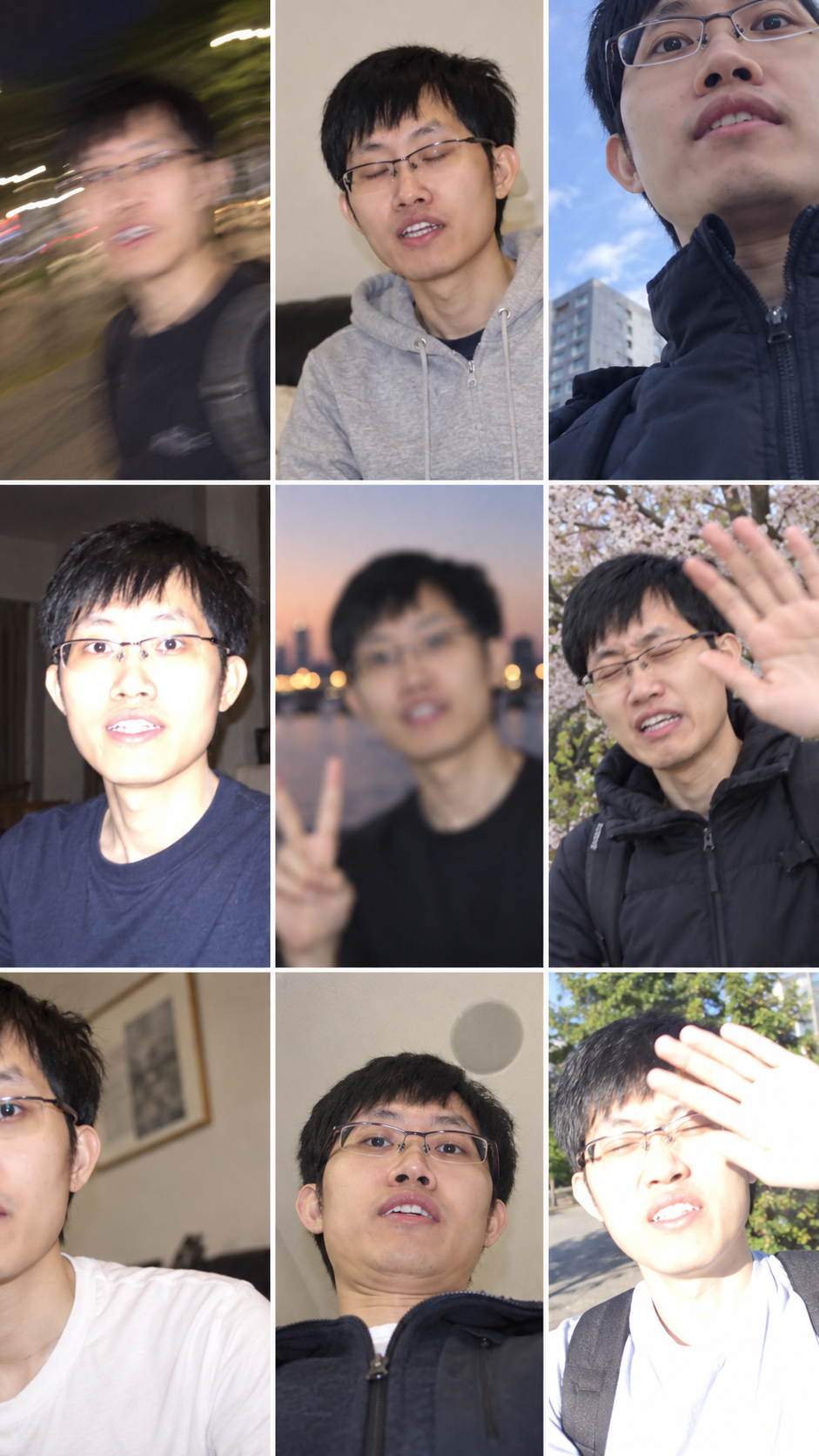 GPT-Image-2.5提示词：一组失败的素人照片，3x3，9:16建议你们不