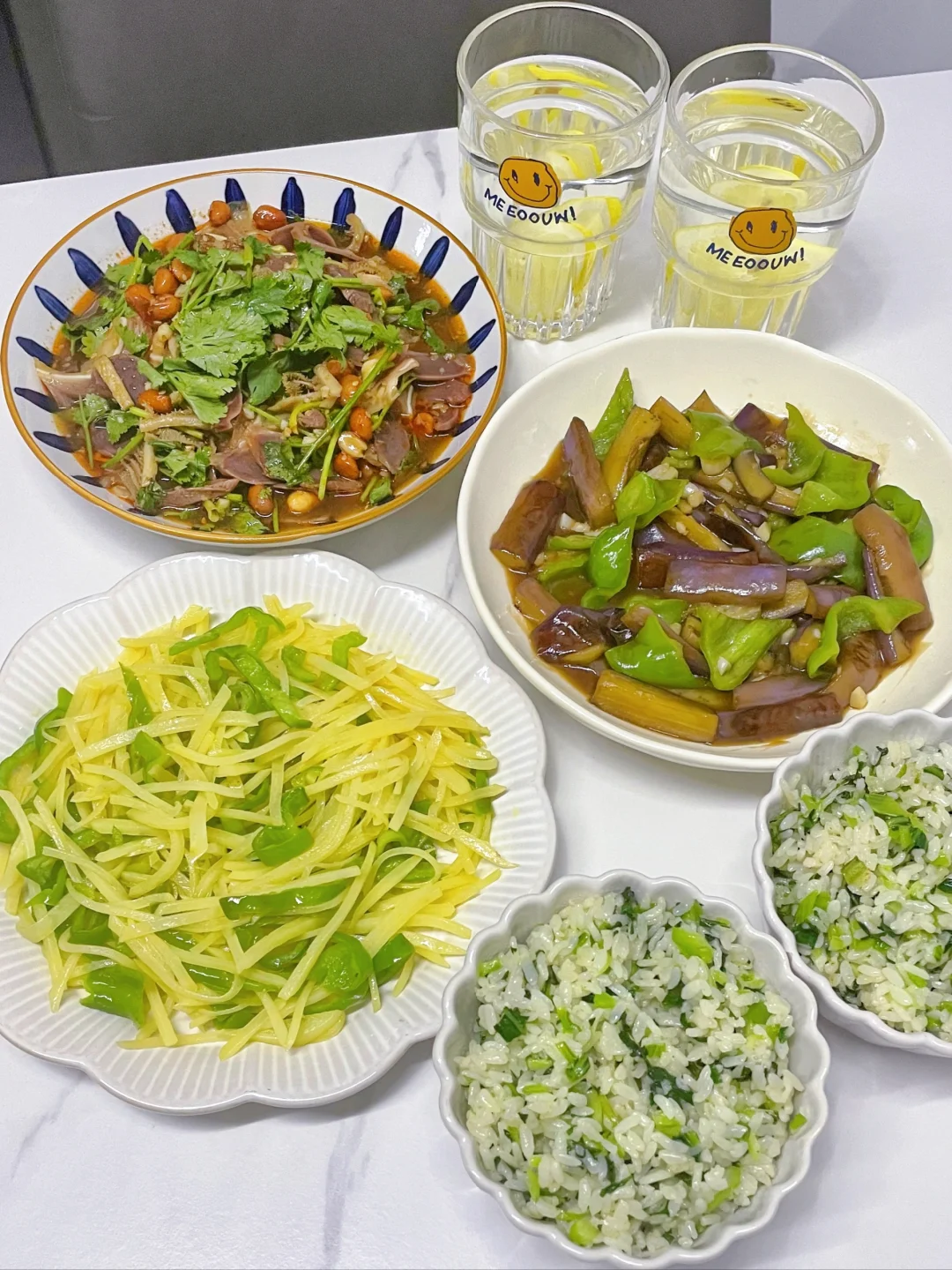 ✅晚餐分享|鱼香茄子➕青椒土豆丝➕菜饭