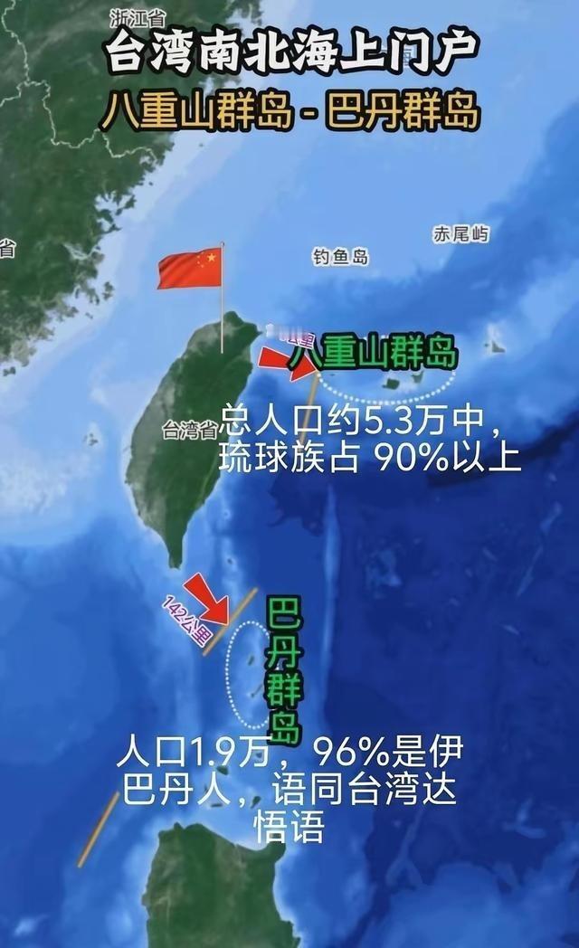 巴丹群岛确认归属之后，八重山群岛，也该回归母亲怀抱了。无论从法理、地理、人文、历