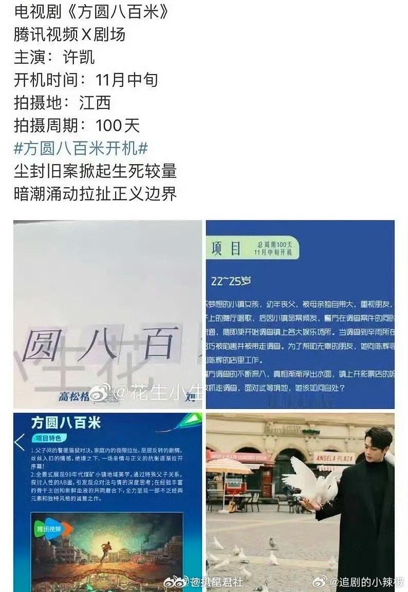 #许凯即将进组方圆八百米#哟吼许凯的下一部剧也要来了啊，网传许凯即将进组新剧，就