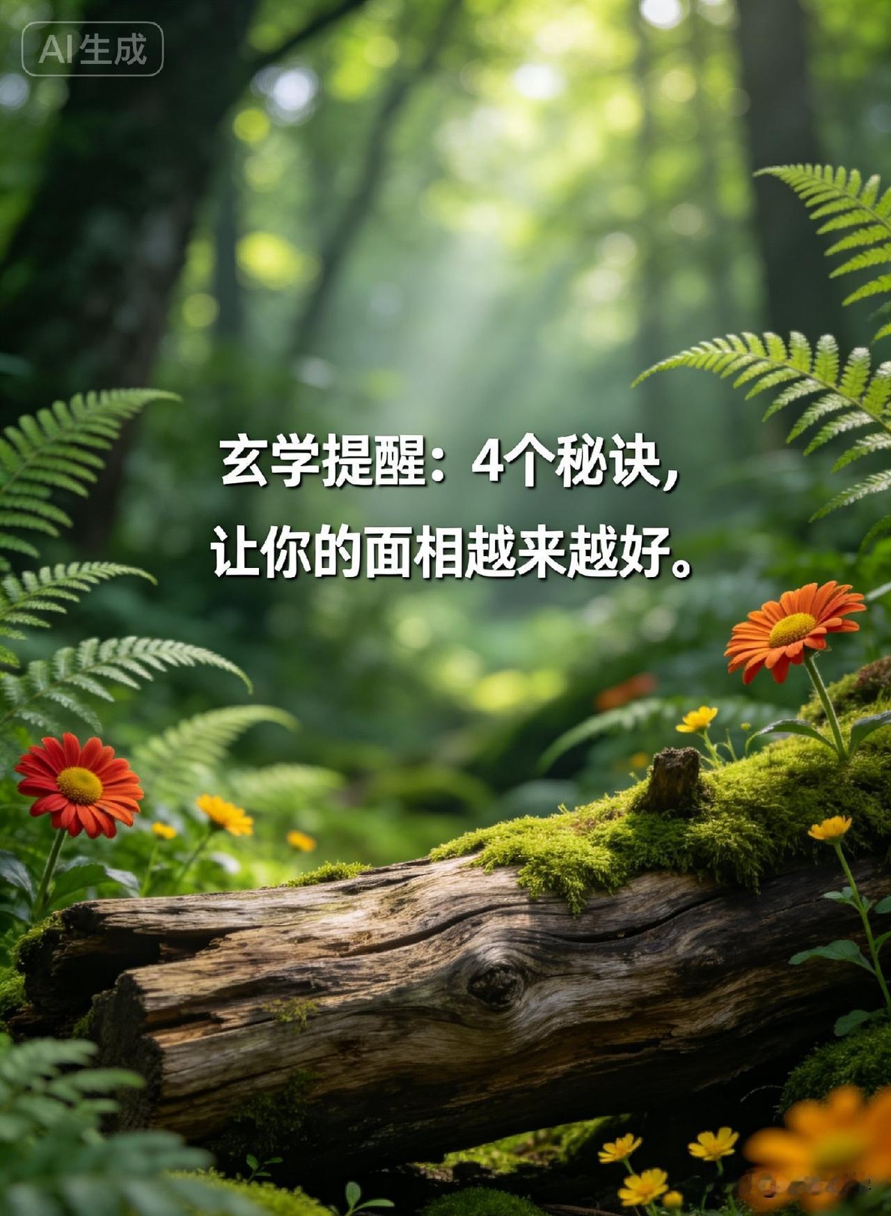 玄学提醒：4个秘诀，让你的面相越来越好。

玄学提醒，你的面相，就是你的风水。