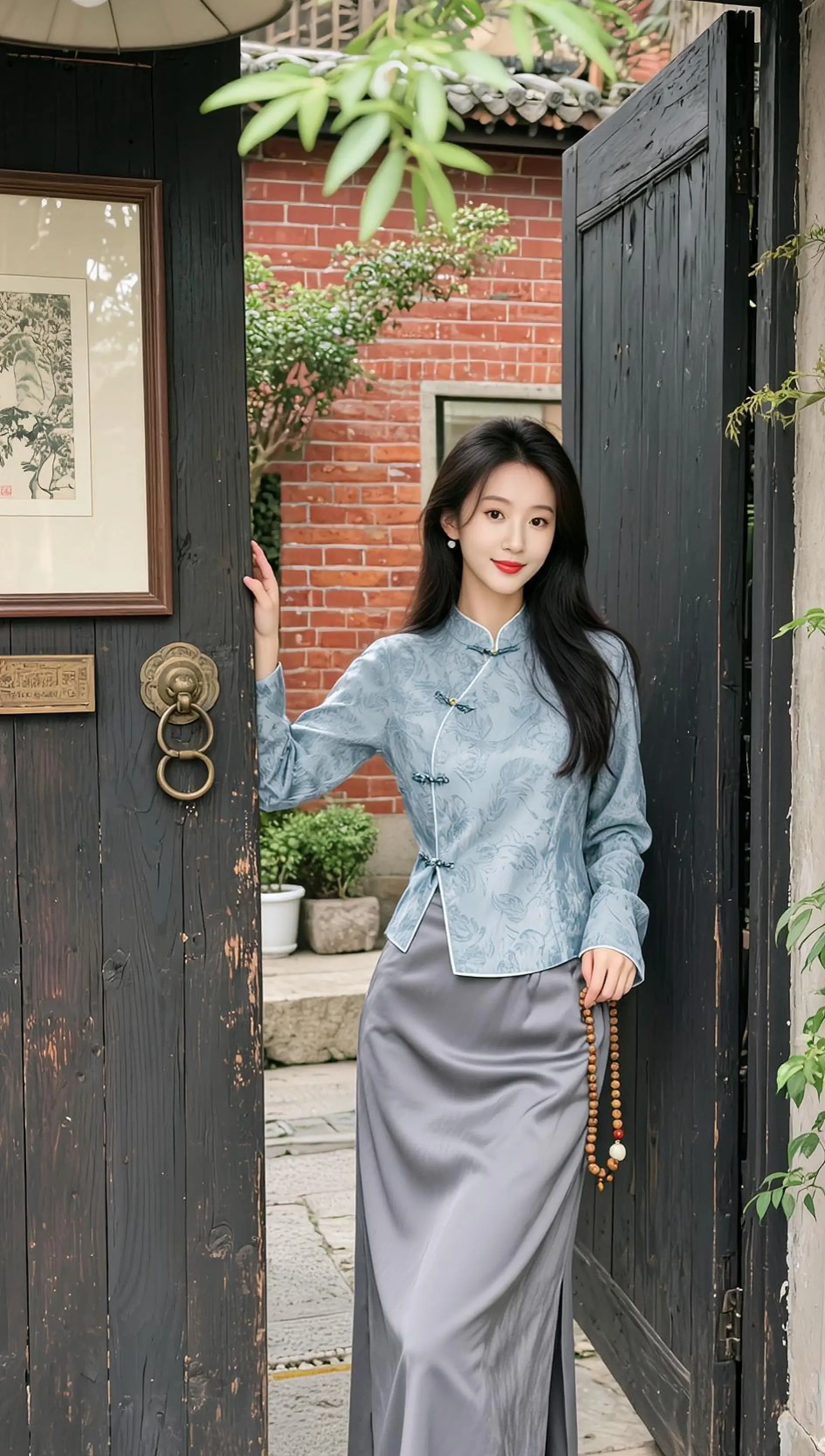 AI中式庭院照 ai创作