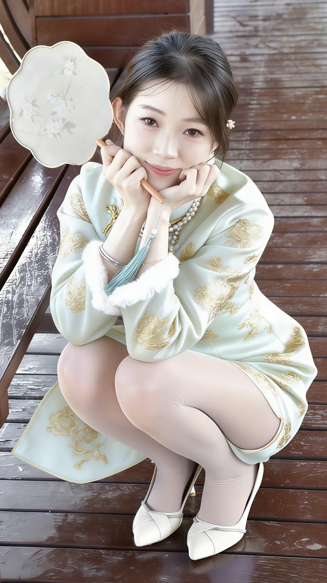 河边随拍都是美景 气质穿搭 清纯甜美